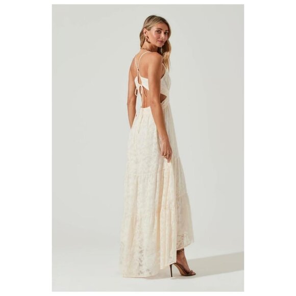 Anthropologie ASTR The Label Frolic Cutout Maxi Dress Wedding Bride Boho Coastal - Picture 3 of 16